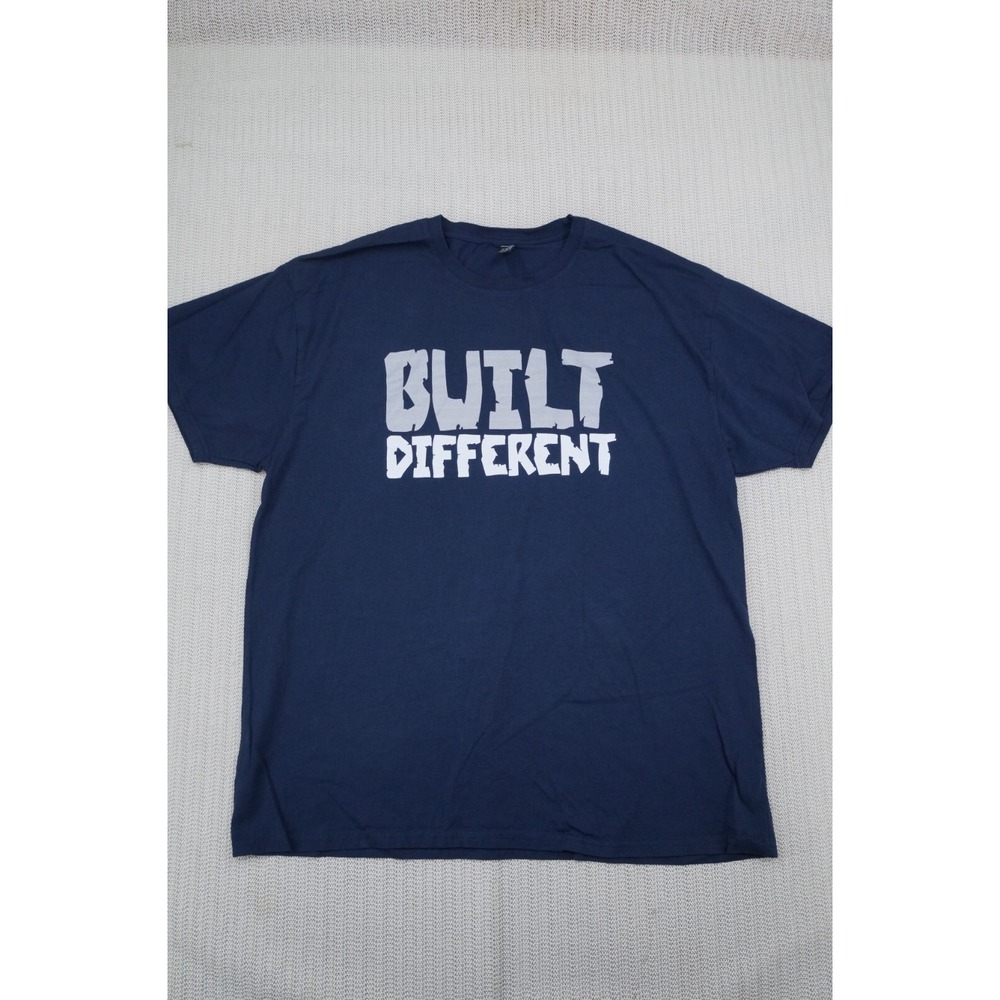 RTP Apparel Shirt Mens 2XL XXL Blue Built Differently Graphic Short Sleeve